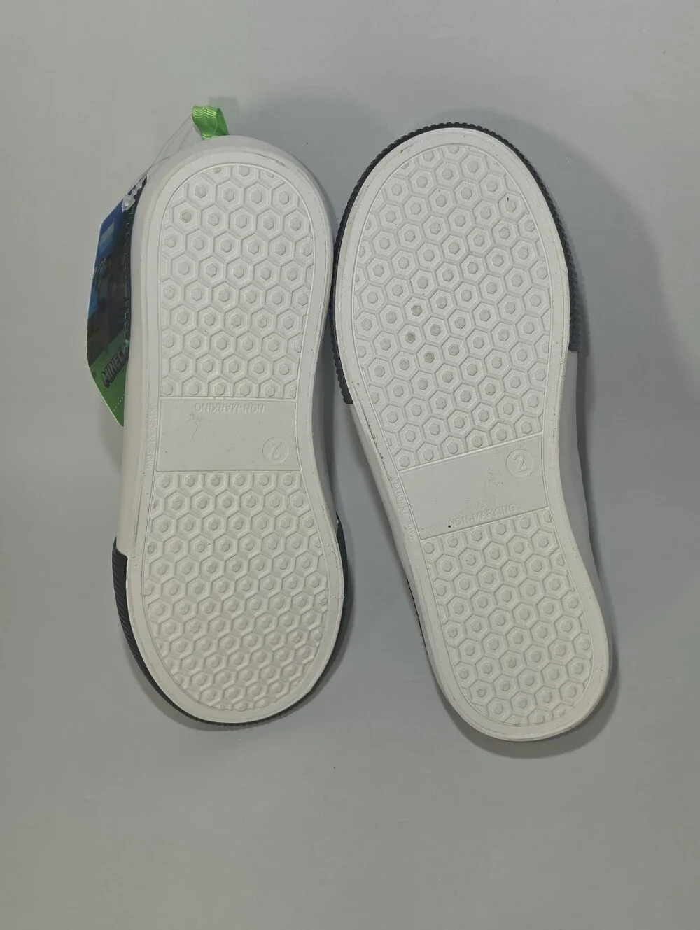 Minecraft Kids Slip-On Sneakers in Black & Green